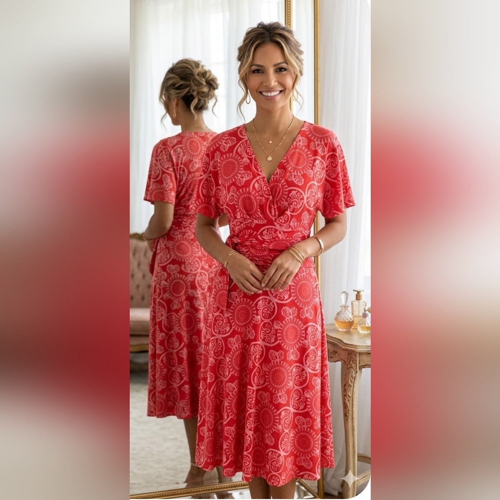 Kentucky Derby Boho Retro 6 Summer Knit Artisy Geometry  Soft Stretch Dress